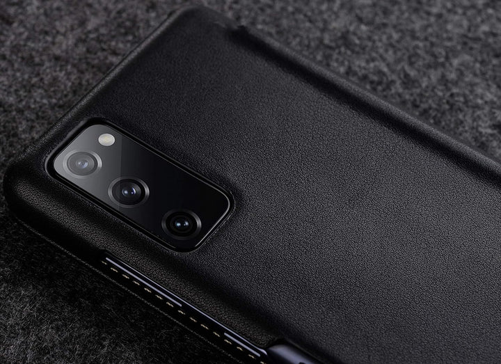 STILGUT Book Case kompatibel mit Samsung Galaxy S20 FE Hülle aus Leder zum Klappen, Klapphülle, Hand