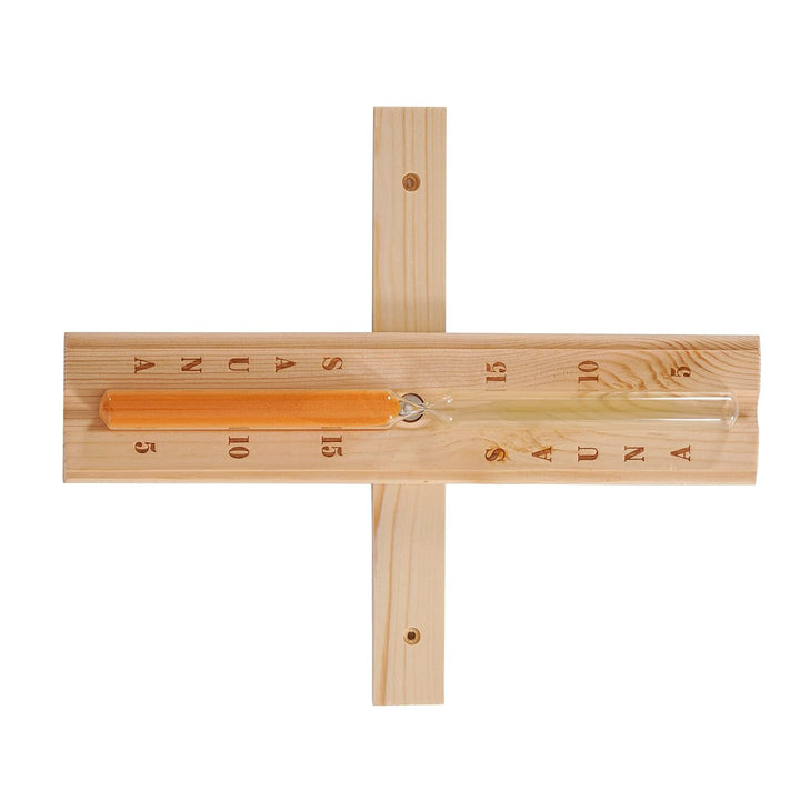 amocane Sauna-Sanduhr, 15 Minuten, Sanduhr, Sauna-Zubehör, Holz, drehbarer Timer (Hemlock-Holz) Oran