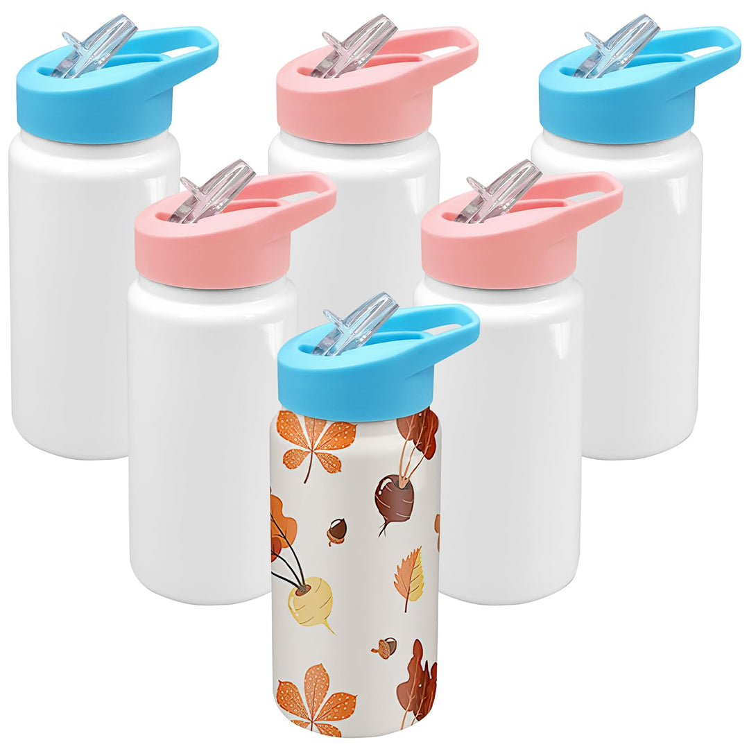 6 Stück Sublimation Becher 420ml – Edelstahl Thermobecher Weiss, Doppelt Vakuum Isolierte Skinny Tum