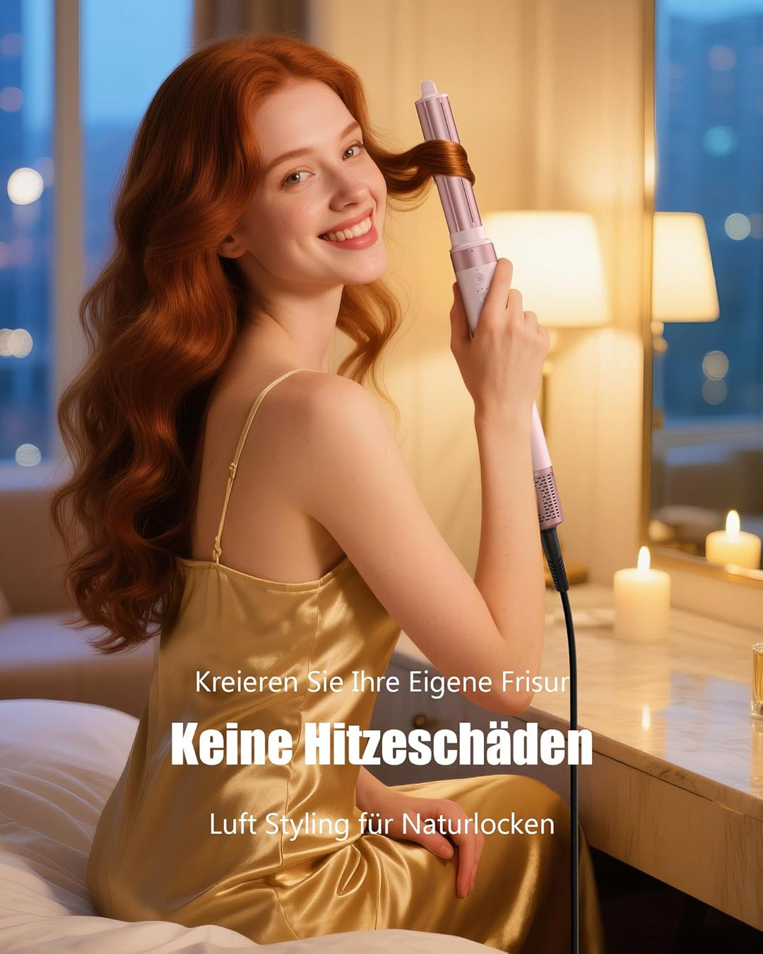 MESCOMB 5 in 1 Hairstyler und Ionen Haartrockner, mit Auto-Lockenaufsatz, Keine Hitzeschäden, Schnel