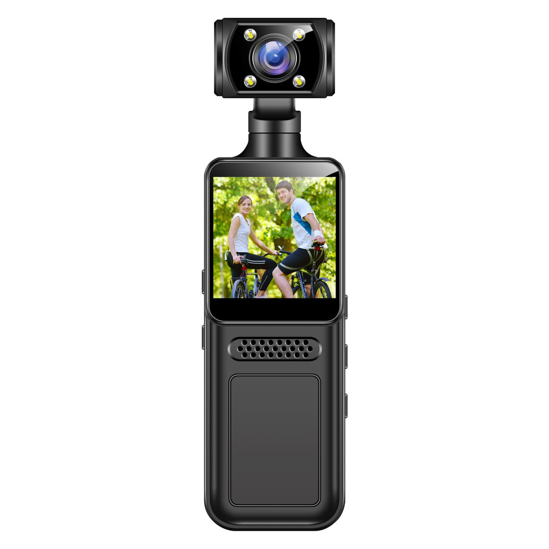 XUMIUZIY Handheld Action Kamera, 4K HD WiFi Sportkamera mit 180° Drehbarem Objektiv, 1,3 Zoll HD Bil