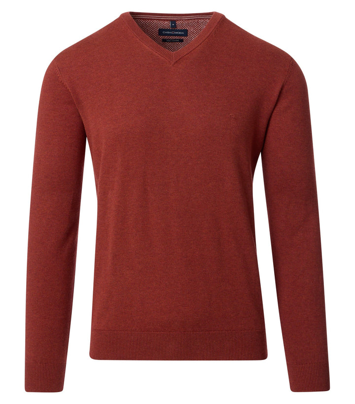 CASAMODA Herren Pullover 3XL Dunkelorange, 3XL Dunkelorange