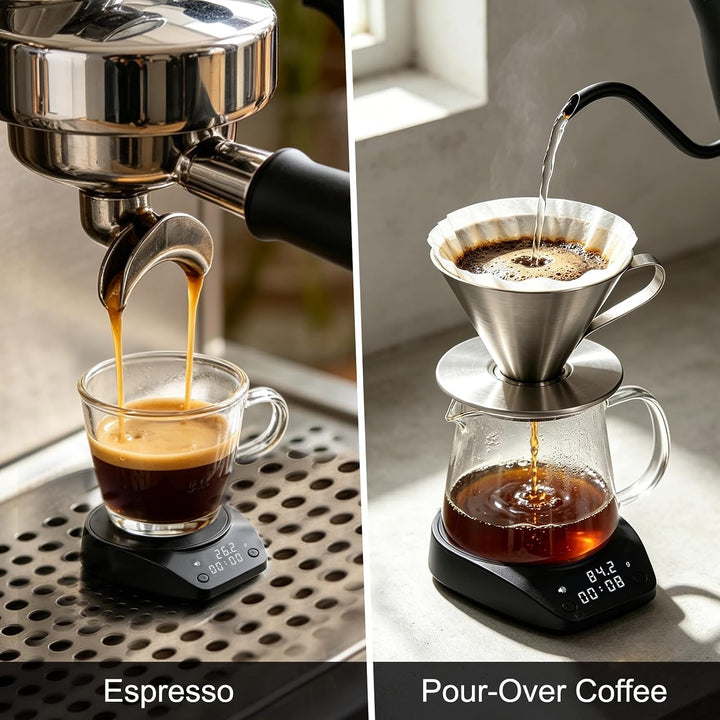 OBEST Kaffee Scale Mini Kaffeewaage, Elektronische Waage für Kaffee