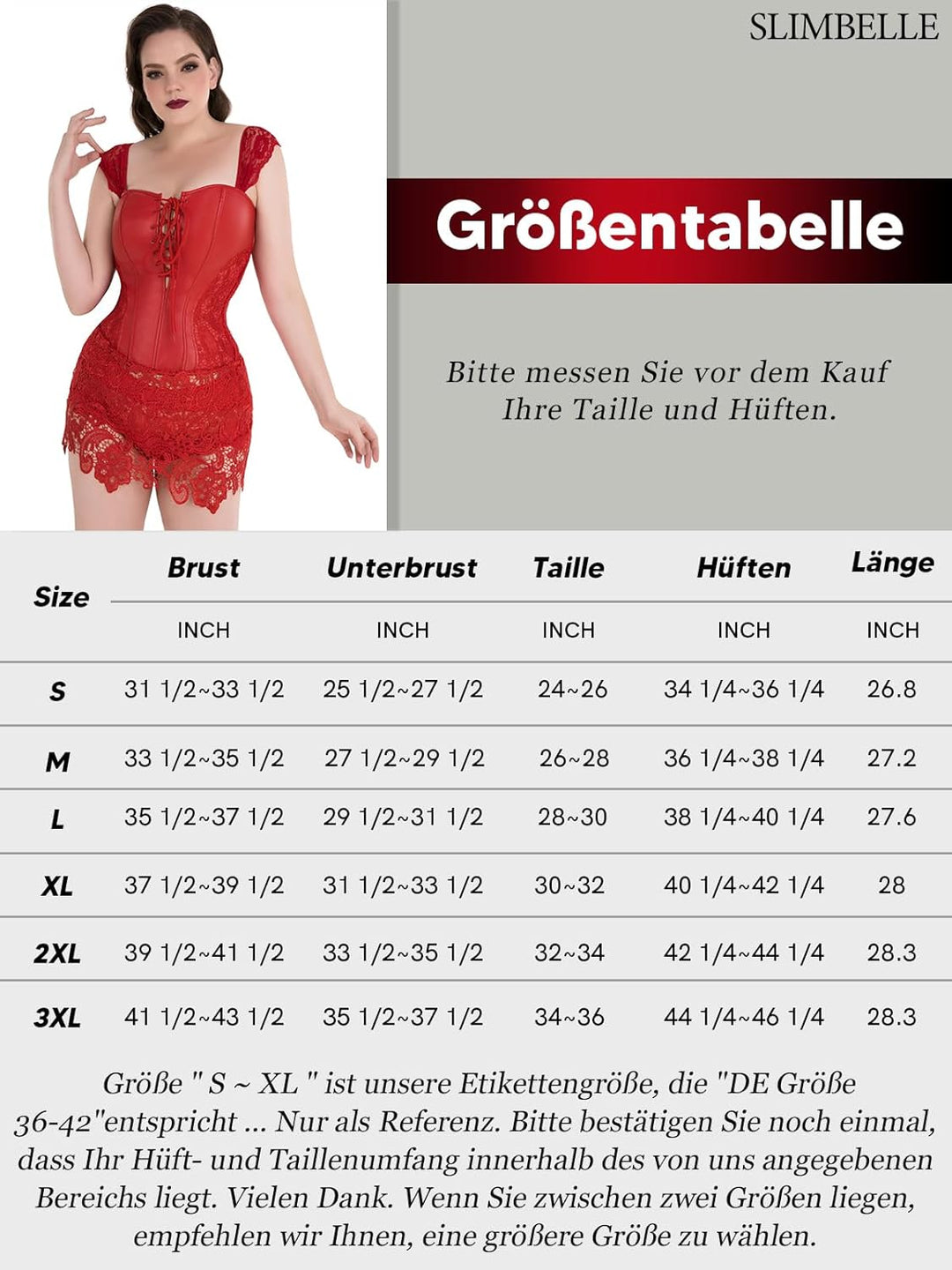 Damen Korsett Spitze Kleid Boned Bustier Steampunk-Kostüm Rock und Korsett Top Verstellbaren Taillen