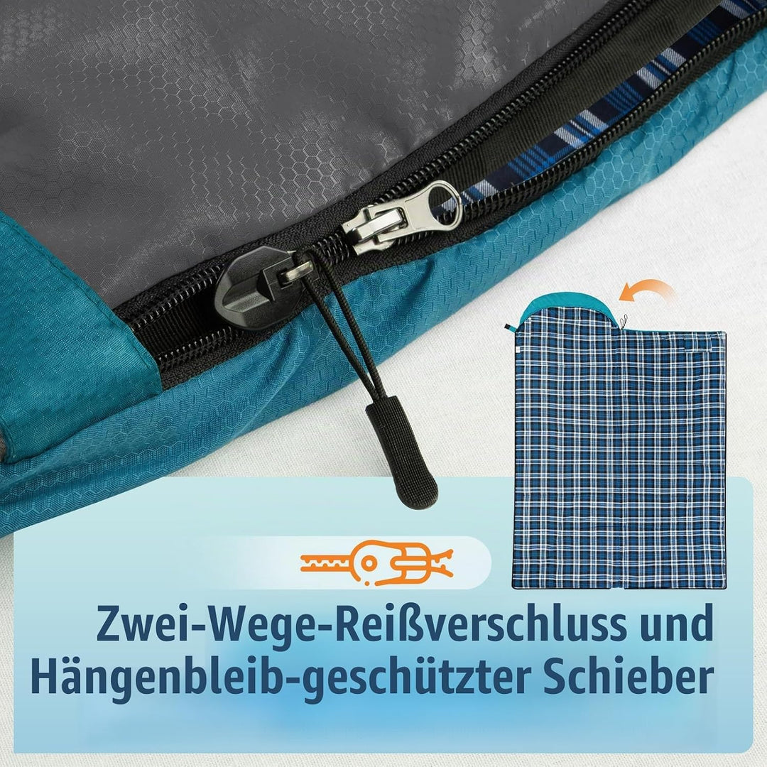 Forceatt Schlafsack Winter, -5°-20 Grad Schlafsack Outdoor für 3-4 Jahreszeiten, Leichtgewichtig und