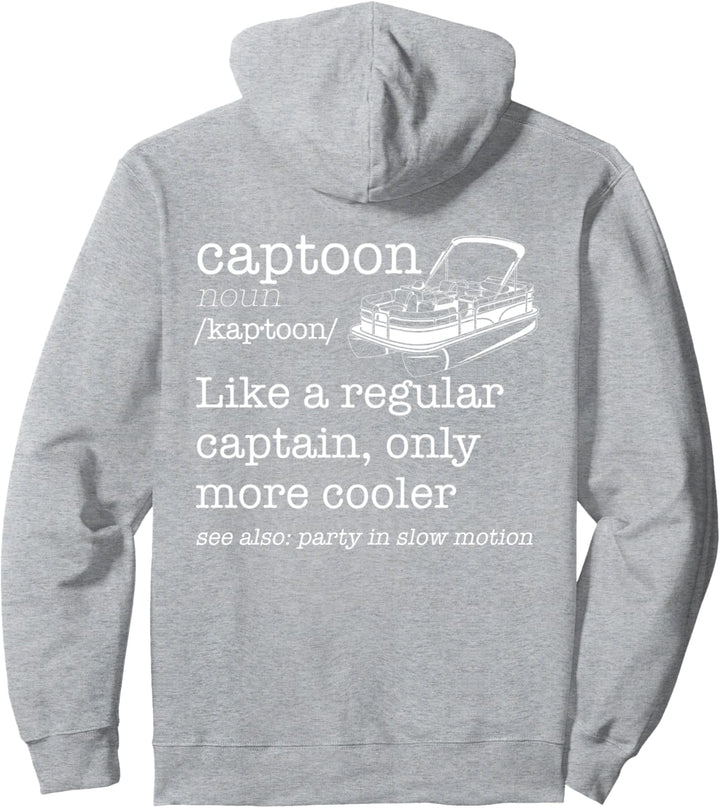 Capton Regularer Kapitän Kühler Wörterbuch Boot Meme auf der Rückseite Pullover Hoodie