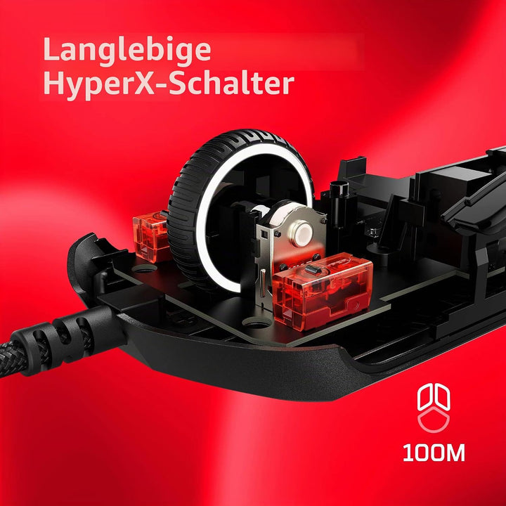 HyperX Pulsefire Haste 2, Kabelgebundene Gaming-Maus, 53 g, 26K Sensor, 26.000 DPI, 8000 Hz Abfrager