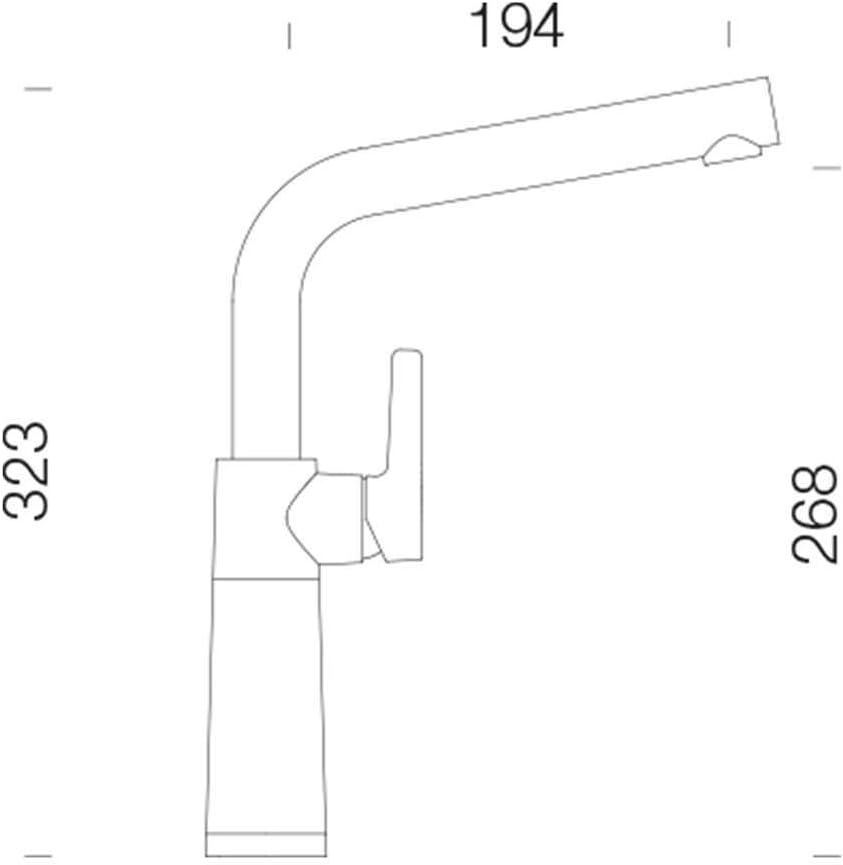 SCHOCK Küchenarmatur SC-540 Roca – Hochdruck Armatur CRISTALITE mit Festauslauf und Standard Norm-An