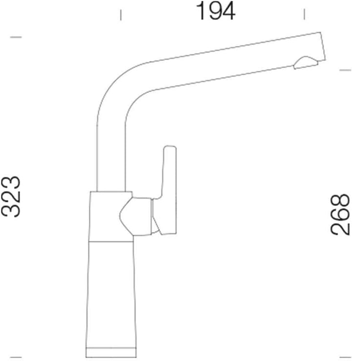 SCHOCK Küchenarmatur SC-540 Roca – Hochdruck Armatur CRISTALITE mit Festauslauf und Standard Norm-An