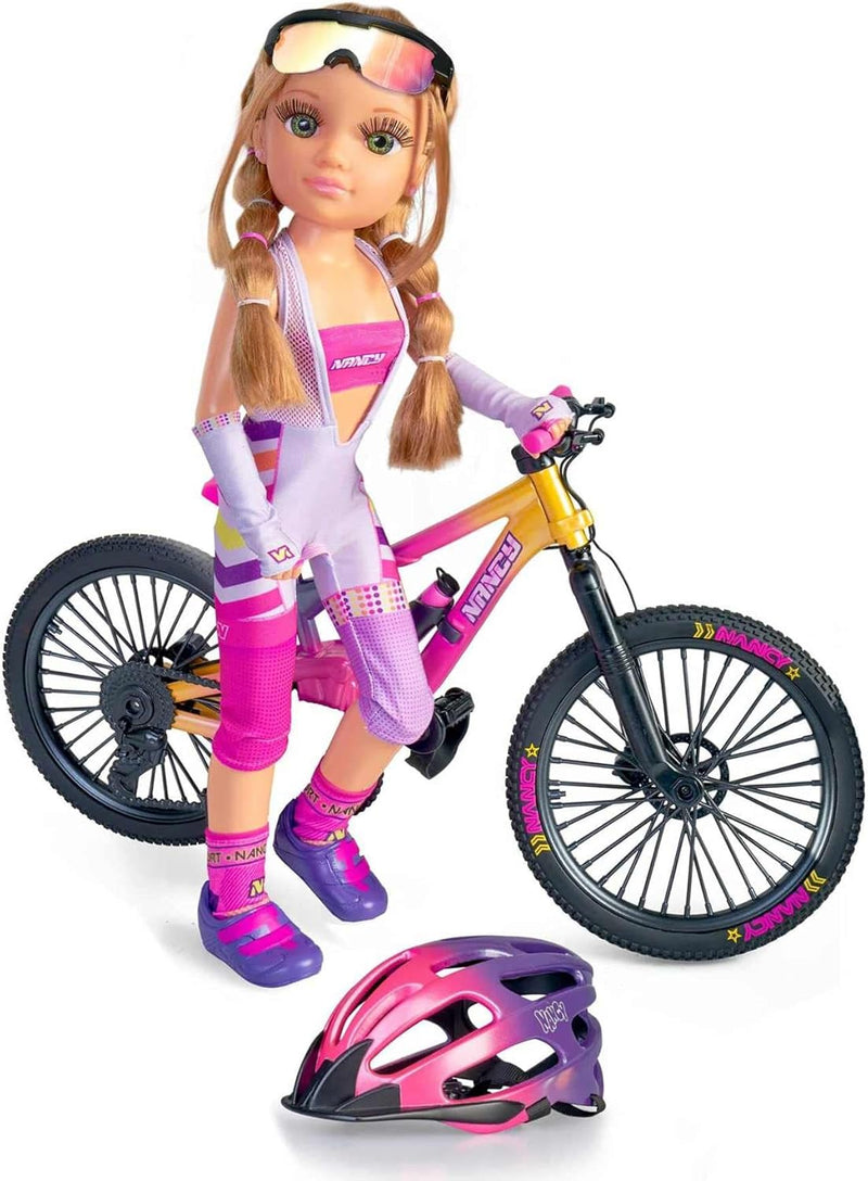 Nancy - EIN Tag mit dem Mountainbike, bewegliche Puppe Kniegelenken und Puppenfahrrad, Puppen Spielz