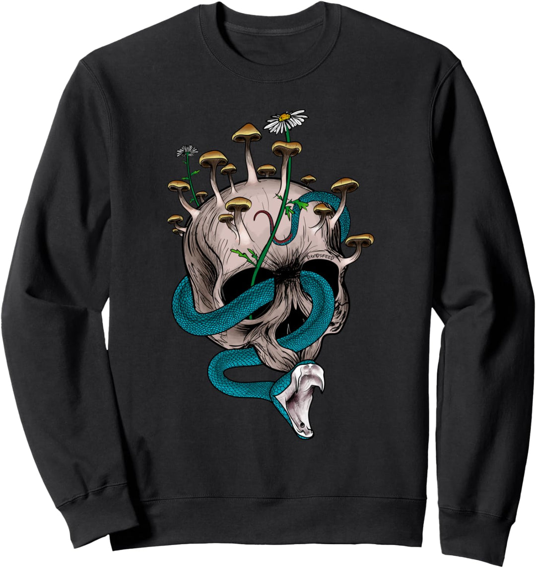 Schlange & Pilz & Schädel | Viper | Davidsfeed Sweatshirt