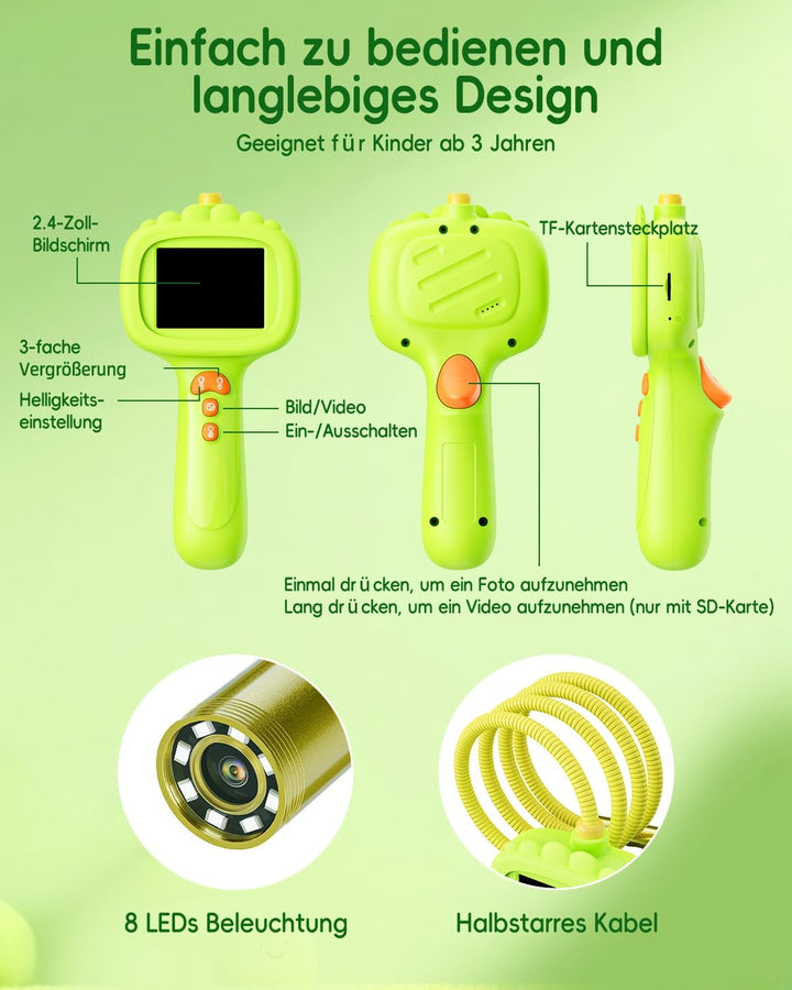 Endoskopkamera für Kinder, Ashfly 1080P Kinder Kamera, STEM Spielzeug für Outdoor Garten Camping Nat