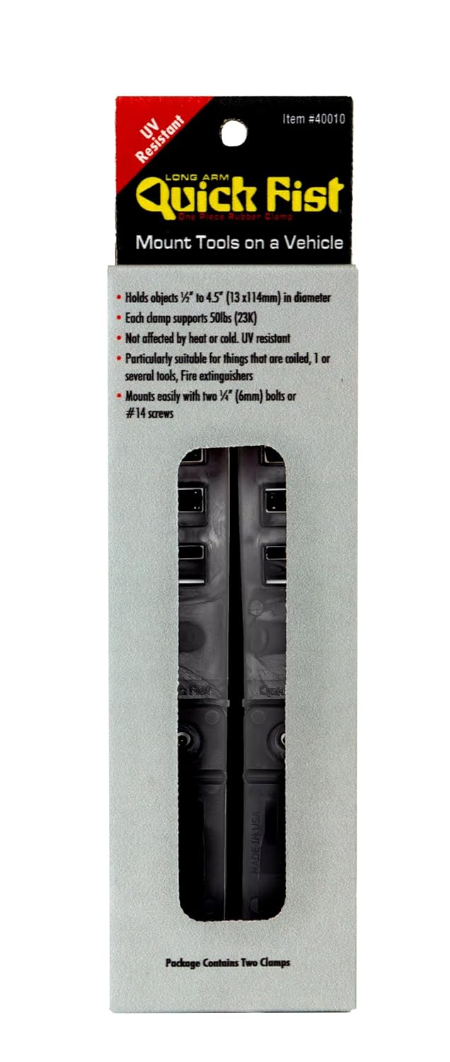 QUICK FIST 40010 Lange Armklemme für Montagewerkzeuge und Ausrüstung, 1,27 cm Durchmesser, 2 Stück