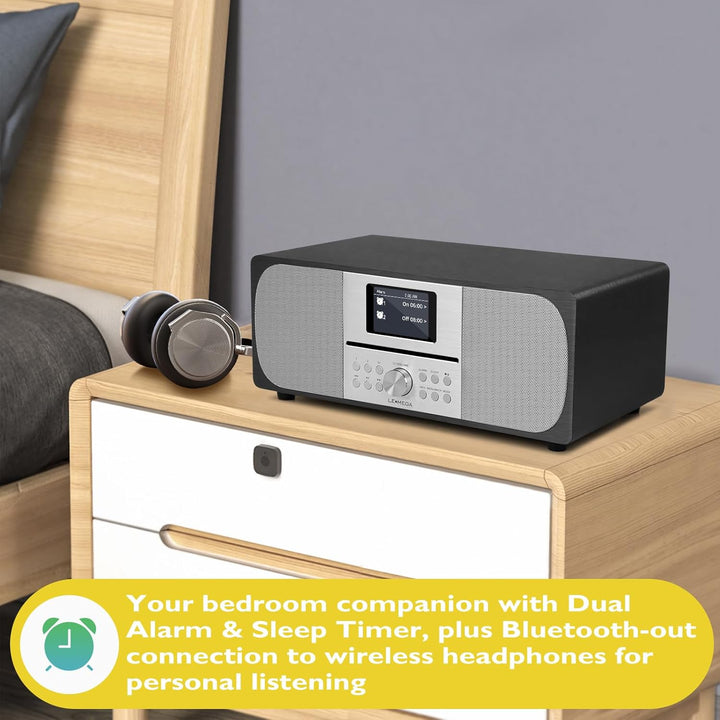 Stereo Digitalradio CD-Player | HiFi-System | DAB+, USB MP3, Bluetooth5.3, UKW | Leistungsstarkes St
