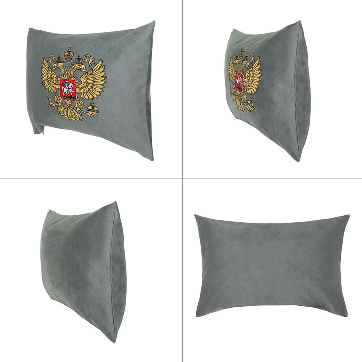 EXPRESS-STICKEREI Russland Wappen Premium Kissen mit Füllung Fahne Russland Flagge Dekokissen Zierki