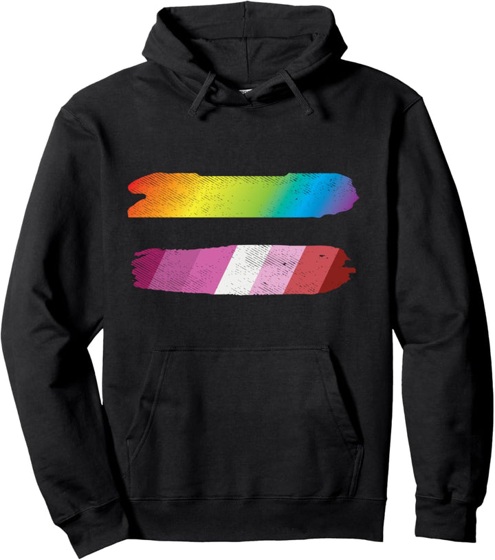 Equal Sign Equality LGBT Lesbian Flag Gay Pride Ally Women Pullover Hoodie