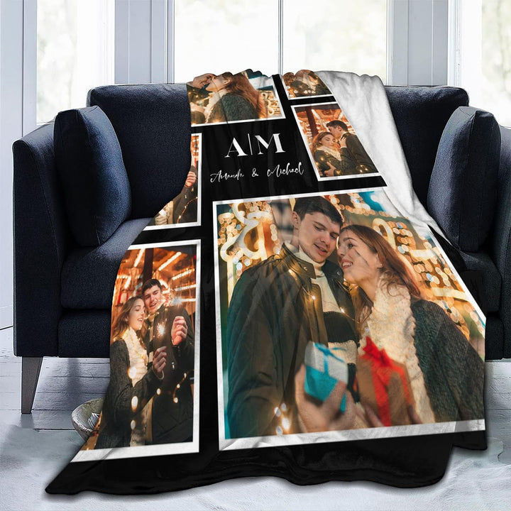 Easycosy personalisierte Decken für Paare Geschenke Benutzerdefinierte Bild, Foto werfen für Freundi