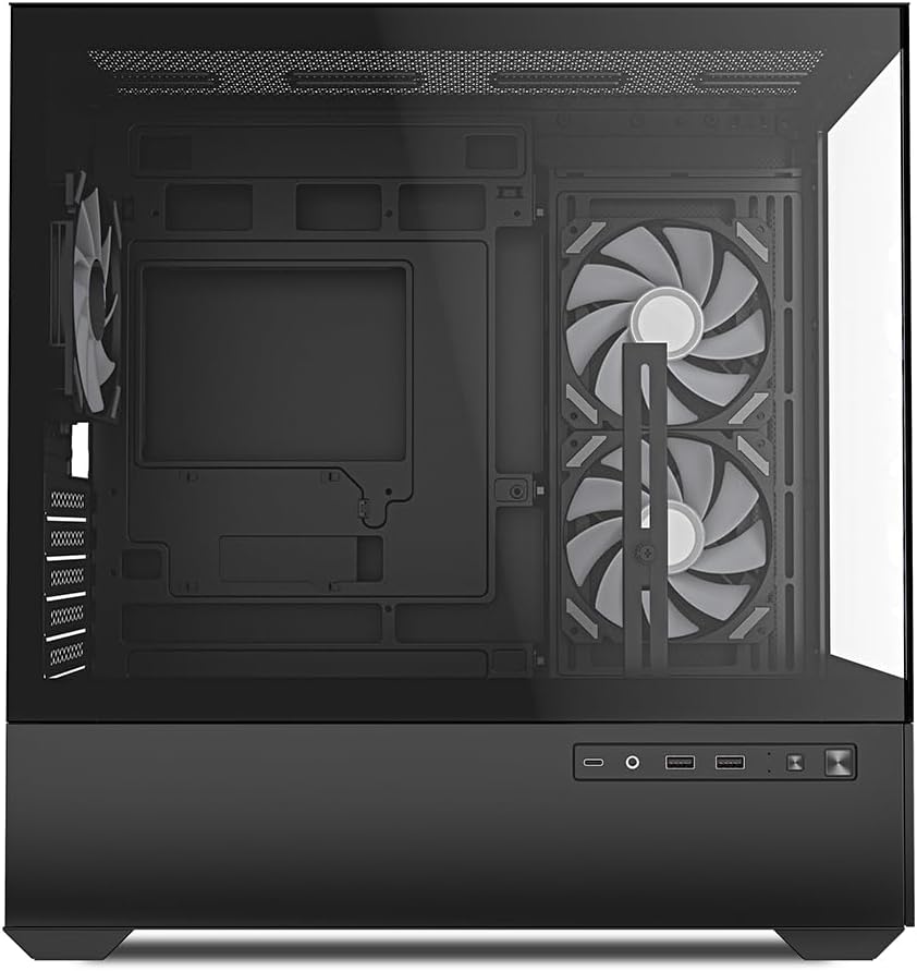 Sharkoon MK6 RGB PC Gehäuse, Micro-ATX, Schwarz