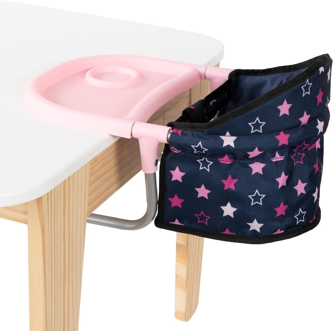 Bayer Design 65916AA Puppentischsitz, Sitz für Puppen mit intergiertem Tablett, für Puppen bis 46 cm