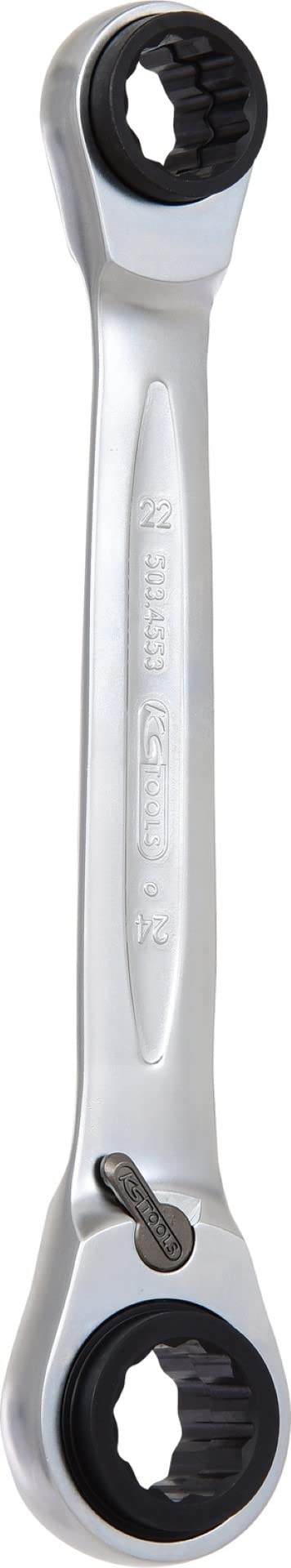 KS Tools 503.4553 4 in 1 GEARplus umschaltbar Doppel-Ratschenringschlüssel, 21x22x24x27mm, 21x22x24x