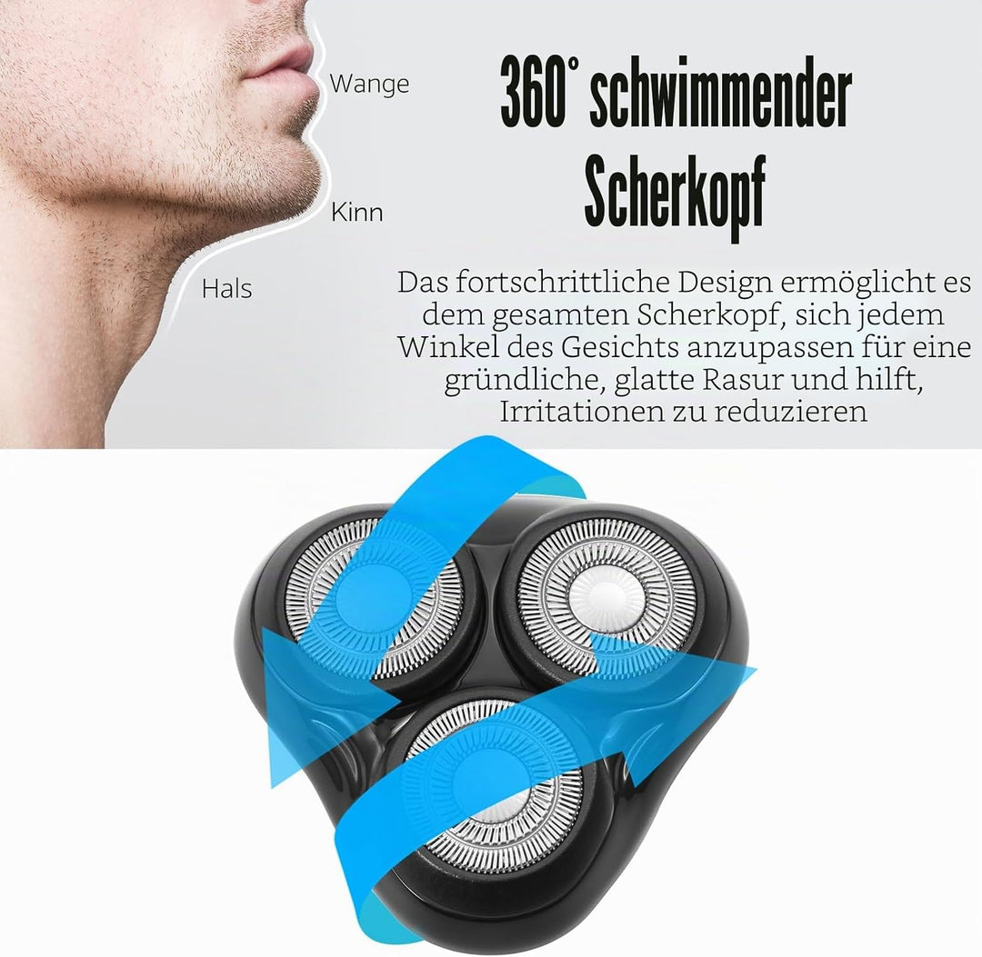 Universal Ersatz Rotierender Rasierkopf Kompatibel mit Remington Rasierer-Serie, für R3, R4, R5, R6,