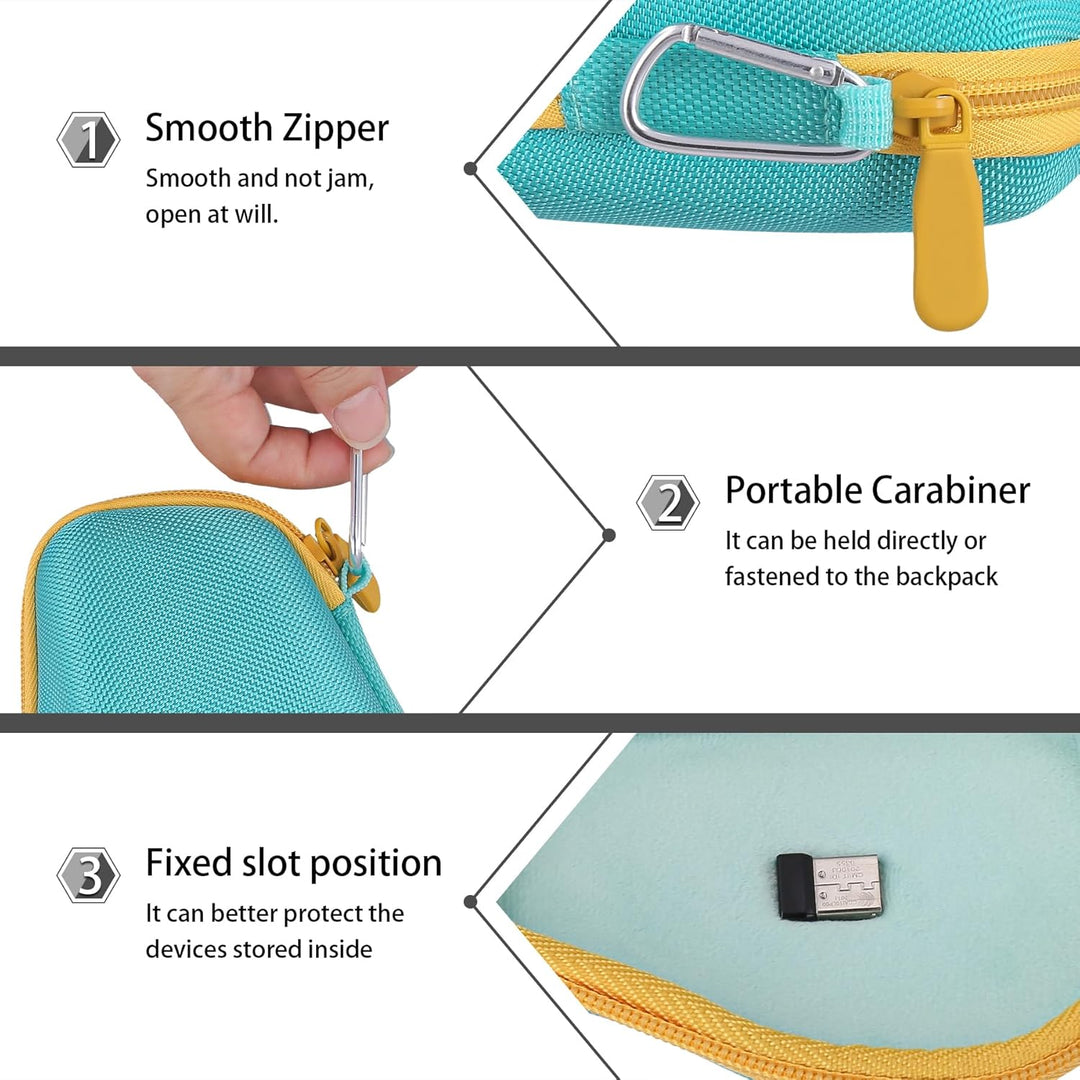 co2CREA Hart Schutz Hülle Etui Tasche für Logitech MX Master 4 /Master 3 /Master 3S Kabellose Maus T