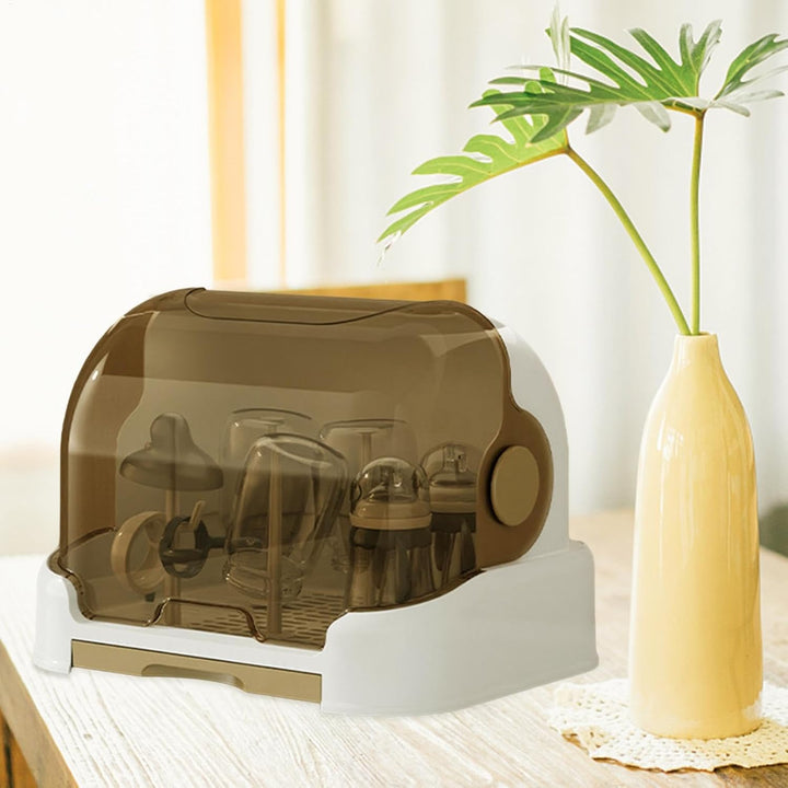 Aufbewahrungsbox für Kleinkinderflaschen, Wäscheständer für Babyflaschen, Aufbewahrungsbox mit Decke
