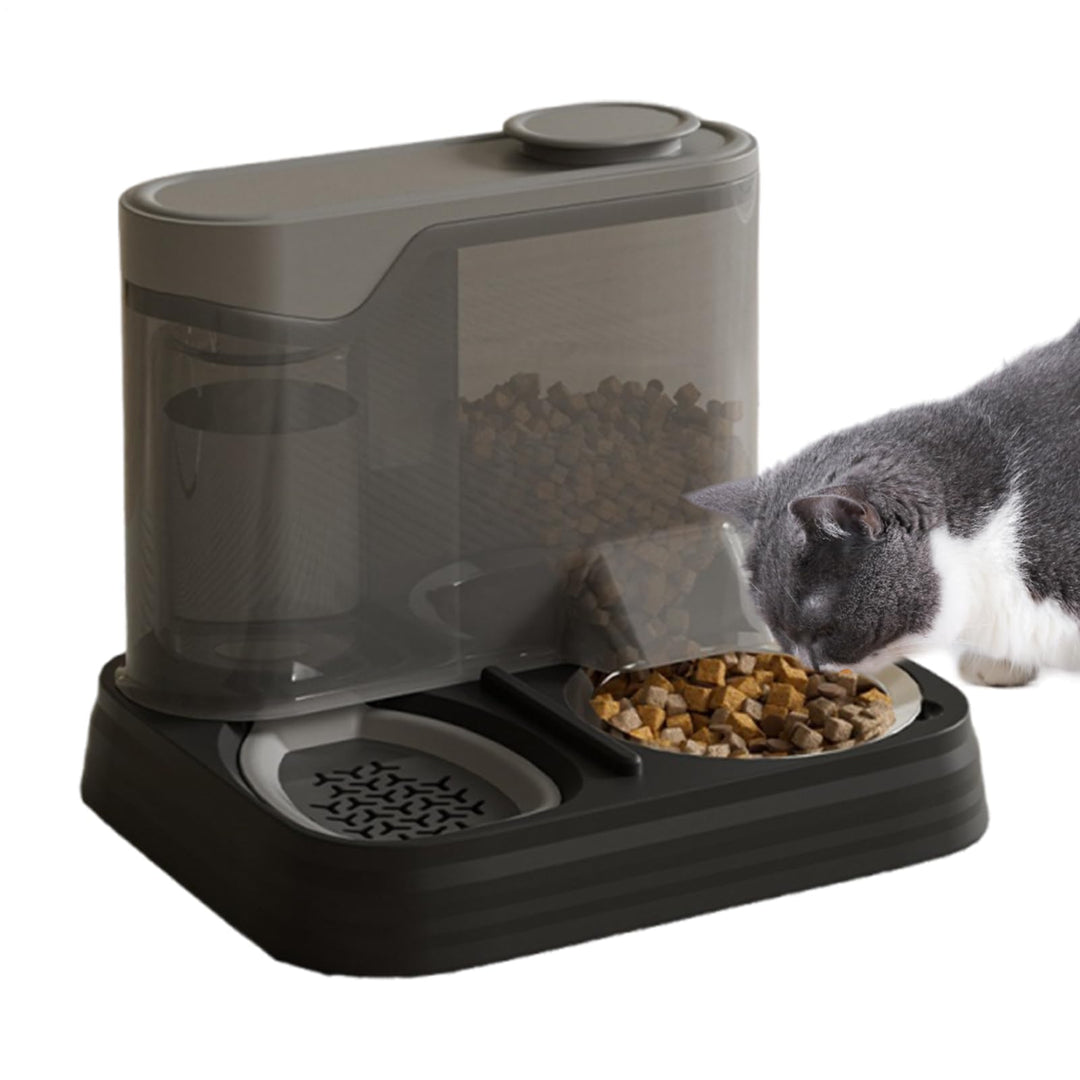 Automatischer Katzenfutterautomat - Haustierfutter- Und Wasserspender | 2-in-1 Nass- Und Trockenfutt