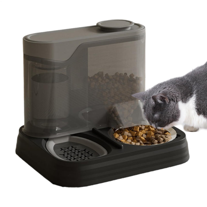 Automatischer Katzenfutterautomat - Haustierfutter- Und Wasserspender | 2-in-1 Nass- Und Trockenfutt