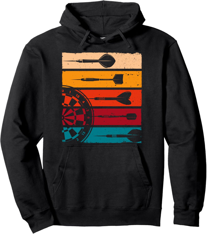 Retro Dartscheibe Dart Team Darts Pfeile Pullover Hoodie