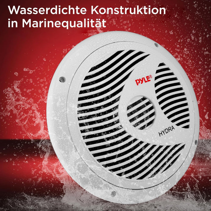 pyle Audio INC PLMR60 W Lautsprecher (Wasserdicht, 150 W) weiss, 2 Stück, PLMR60W, 150 Watts weiss 1