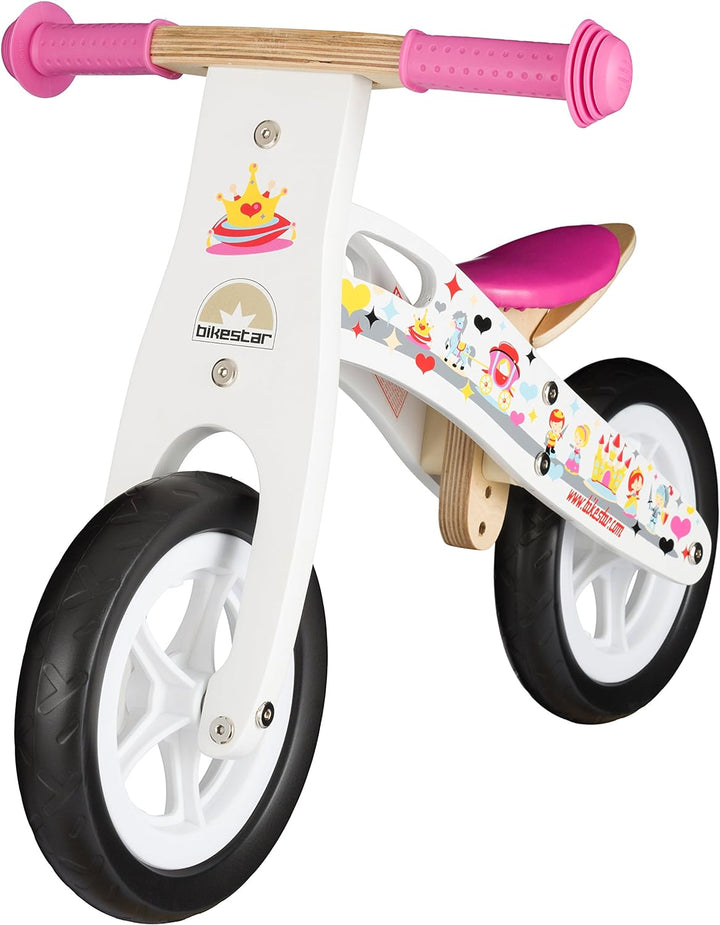 BIKESTAR Kinderlaufrad Lauflernrad Kinderrad für Mädchen ab 2-3 Jahre | 10 Zoll Kinder Laufrad Holz
