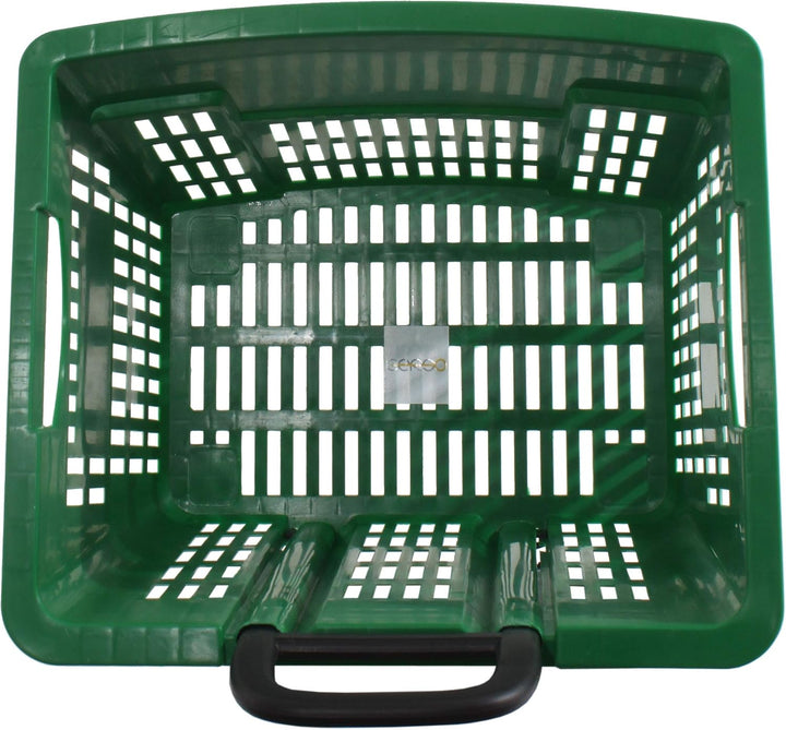 GERSO Einkaufstrolley 55 Liter grün mit Rollen ABS-Kunststoff Einkaufskorb fahrbar bunt, Grün