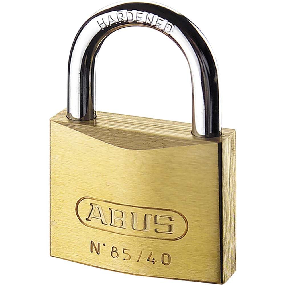 ABUS Vorhängeschloss Messing 85/60 gl.-2703 - gleichschliessend - für Kellertüren, Schuppen u. v. m.