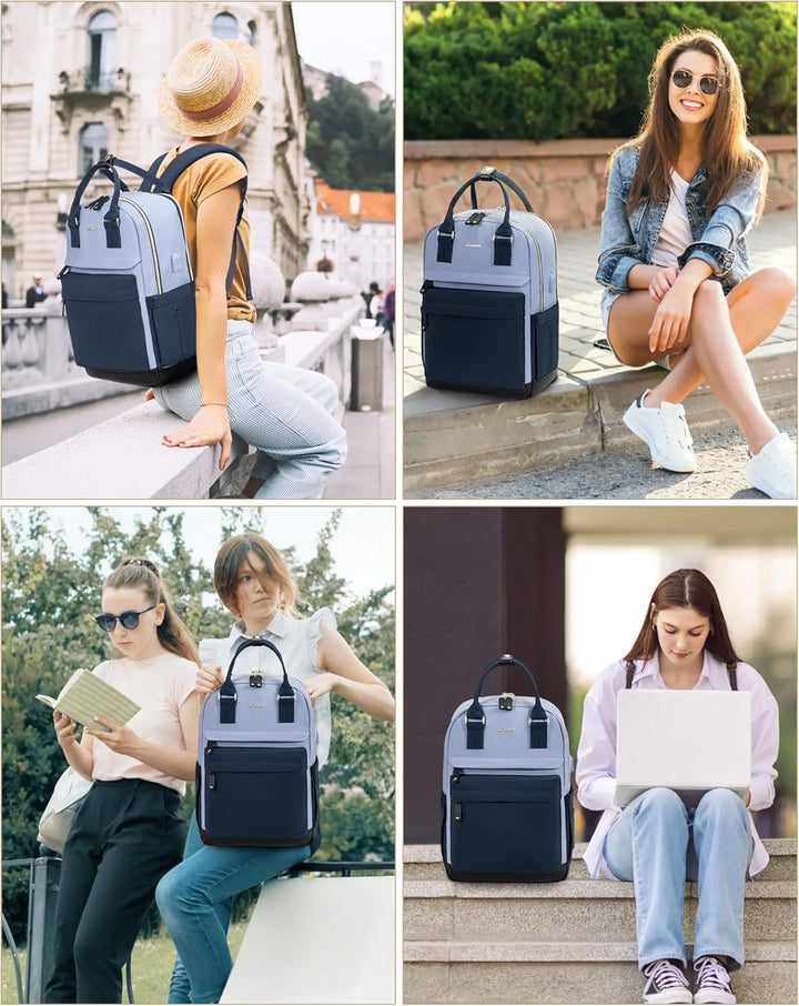 LOVEVOOK Rucksack Damen Herren, Schulrucksack Teenager Mädchen mit 15,6 Zoll Laptop-Fach, Wasserdich