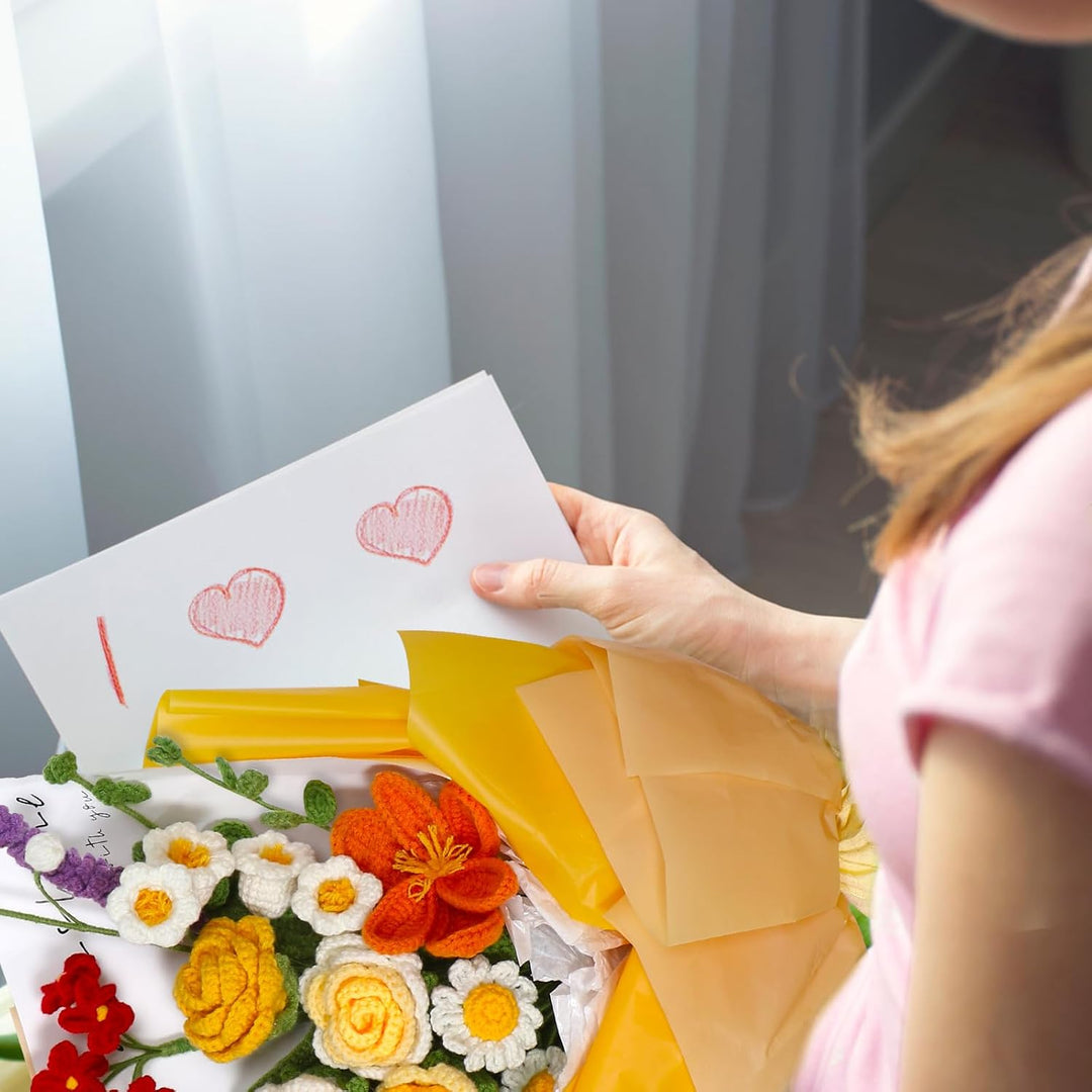 ASTNIC Häkelset für Anfänger, Komplette Blumen Häkelset für Anfänger Erwachsene, Rosenstrauss Häkeln