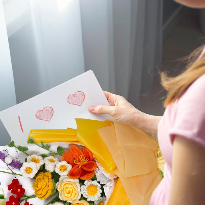 ASTNIC Häkelset für Anfänger, Komplette Blumen Häkelset für Anfänger Erwachsene, Rosenstrauss Häkeln