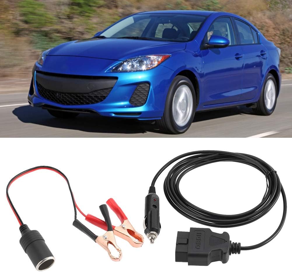 OBD2 Memory Saver-Anschluss, OBD II-Fahrzeug-ECU-Notfall-12-V-Stromversorgungskabel Memory Saver mit