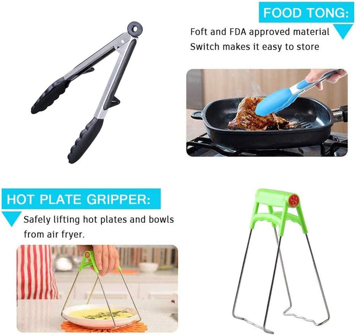 LooHome Zubehör für Heissluftfritteusen, 5 Sets für Gowise Phillips Cozyna, 7 Zoll Durchmesser für 3