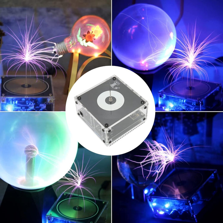 Annadue Musik Tesla Coil Arc Berührbare Drahtlose Übertragung Schwarzer Plasma-Lautsprecher mit Lich
