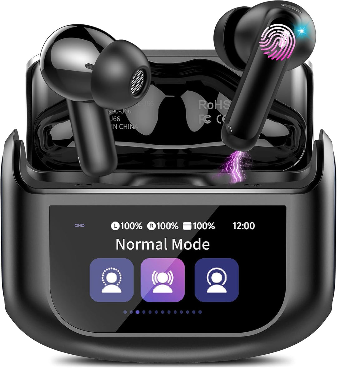 Thunelec Touchscreen Bluetooth Kopfhörer, 2026 In Ear Kopfhörer Kabellos Bluetooth 5.4 mit ANC+ENC N