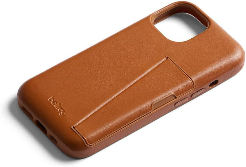 Bellroy Phone Case – 3 Card für iPhone 15 Plus (Leder-iPhone-Hülle, Handy-Geldbörse) - Terracotta, T