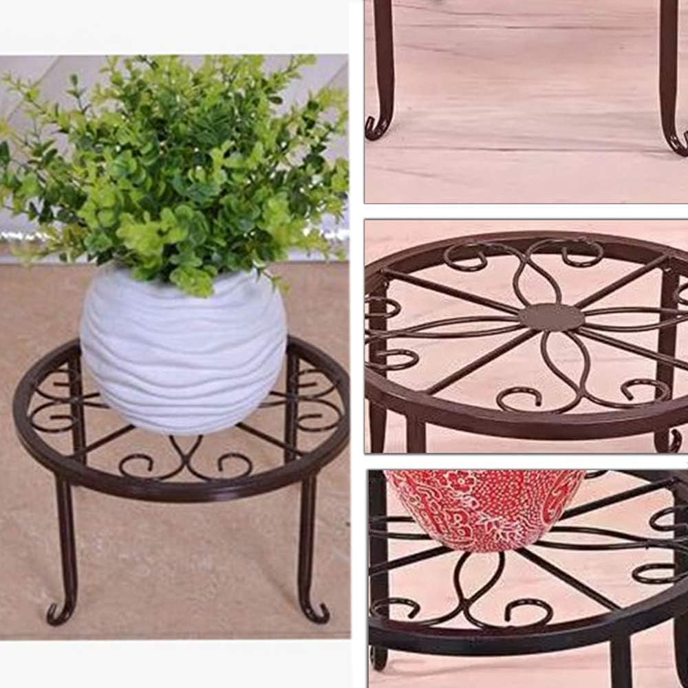 Blumenhocker Pflanzenständer,Retro-Design, Metall, rund, Schmiedeeisen, Blumentopfhalter Metall Blum