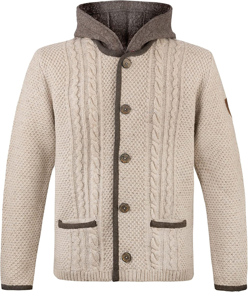 Stockerpoint Herren Jacke Milan Strickjacke, Natur, Standard