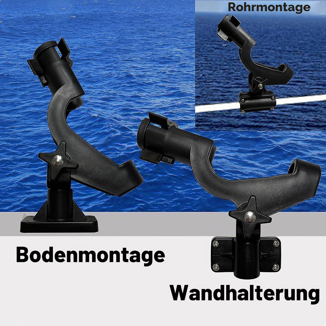 HiUmi Verstellbare, drehbare Kunststoff-Rute 3 Halterungen Halterung Halterung für Boot, Kanufahren,