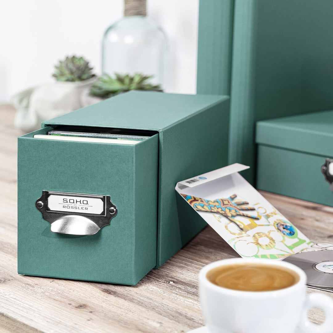 Rössler SOHO CD-Schubladenbox | Schubladen-Aufbewahrungsbox | Organizer mit Schublade | Storage Box