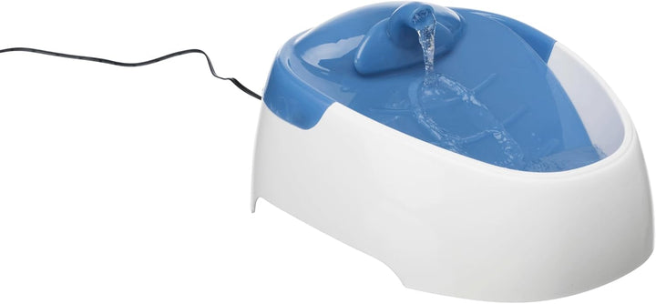 TRIXIE elektronischer Wasserspender "Trinkbrunnen Duo Stream, Kunststoff, 1 l/20 × 12 × 23 cm, weiss