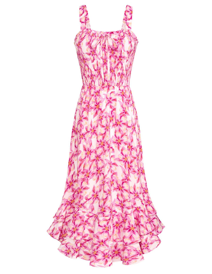 GRACE KARIN Damen langes Blumenkleid Ärmellos Spaghettiträger Freizeitkleid | Maxilang,Breite Träger