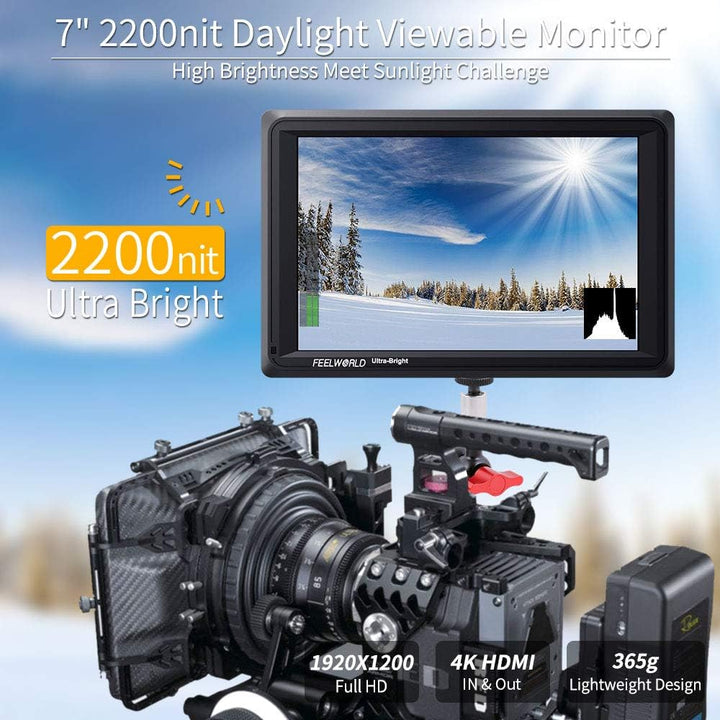 Feelworld FW279 7 Zoll Ultra Bright DSLR Kamera Field Monitor Camera Full HD Focus Video Assist 1920