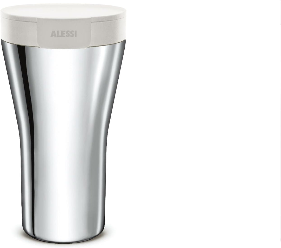 Alessi GIA24 W Travel Mug, Stainless Steel, weiss, Weiss